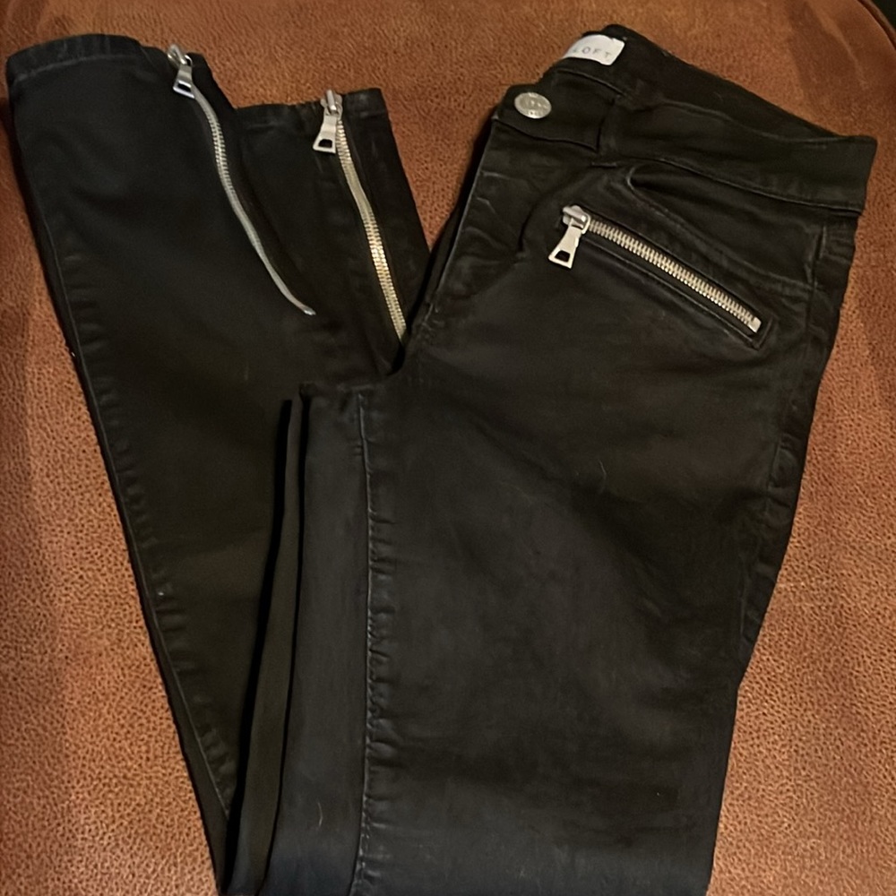 Loft Modern Skinny Zipper Jeans